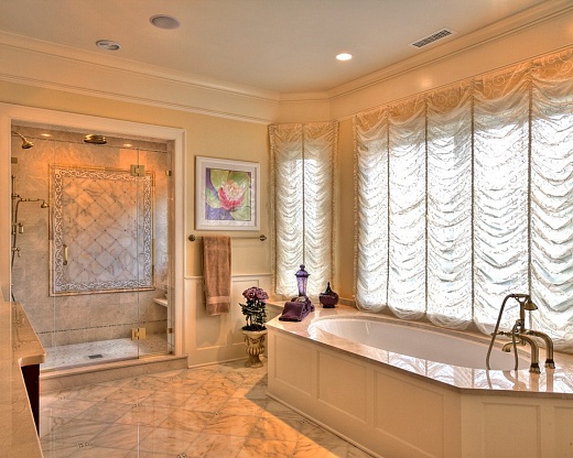 Французские шторы Французские шторы для ванной комнаты Белый органза Орнамент